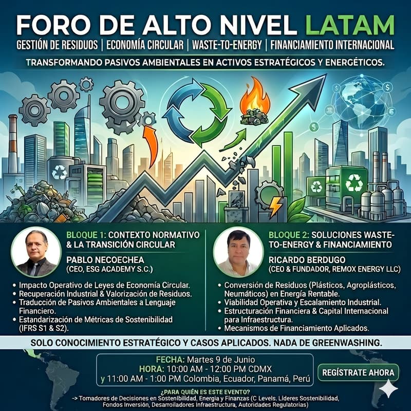 Cover Image for Masterclass: Economía Circular y Waste-to-Energy en LatAm