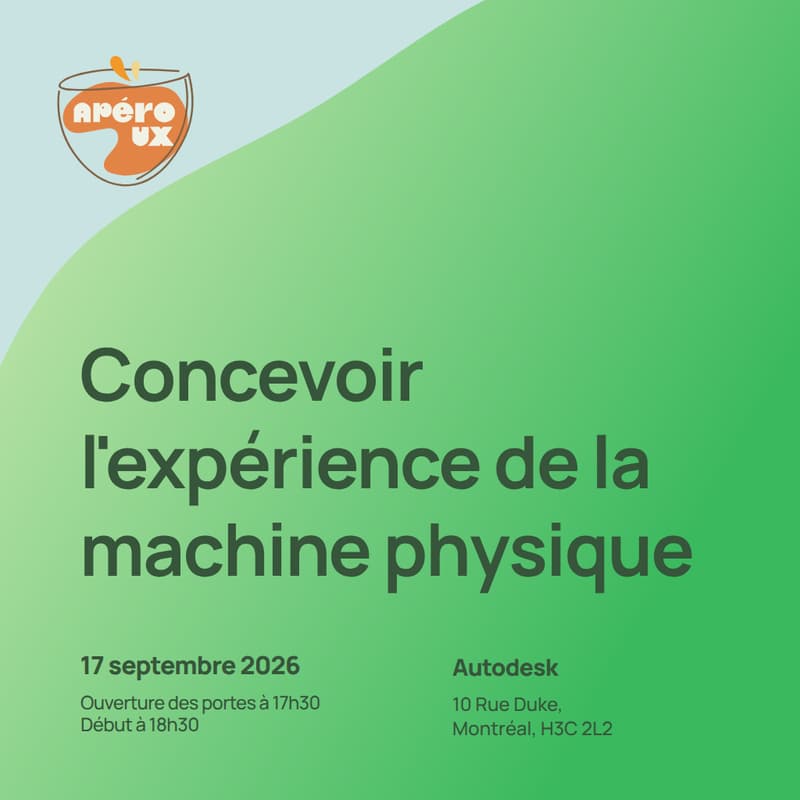 Image de couverture pour Apéro UX — Concevoir l’expérience de la machine physique