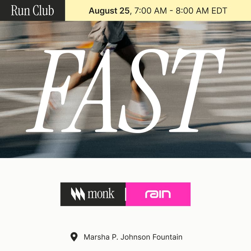 Cover Image for Fintech Run Club ft. Rain + Monk + JP Morgan