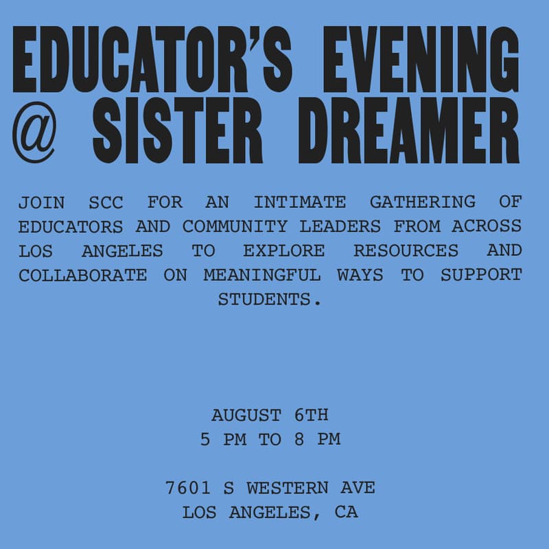 Cover Image for Educator's Evening @ Sister Dreamer