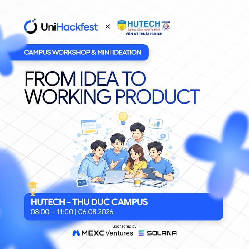 Ảnh bìa cho UniHackfest × HUTECH Unitour 2026: From Idea to Working Product