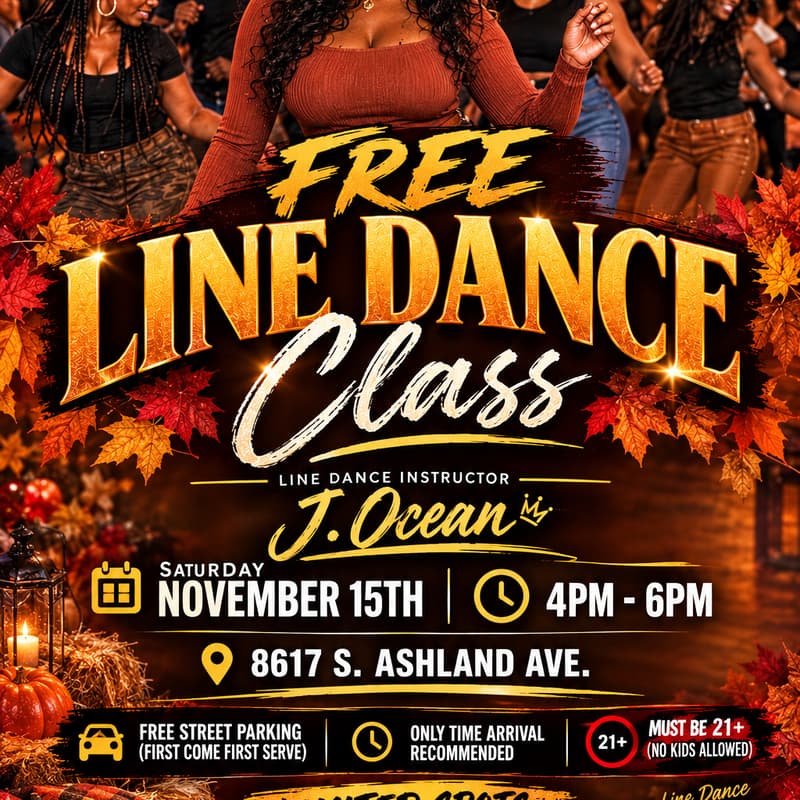 Cover Image for Free Line Dance Class With J.ocean