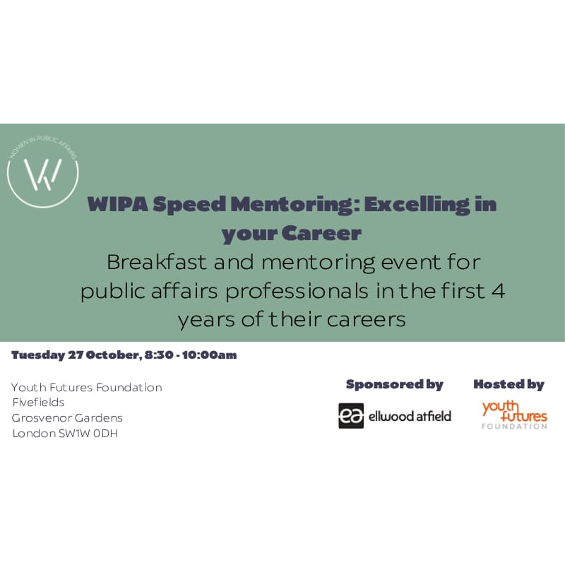 Cover Image for WiPA Speed Mentoring (0-4 years' experience): Excelling in your Career