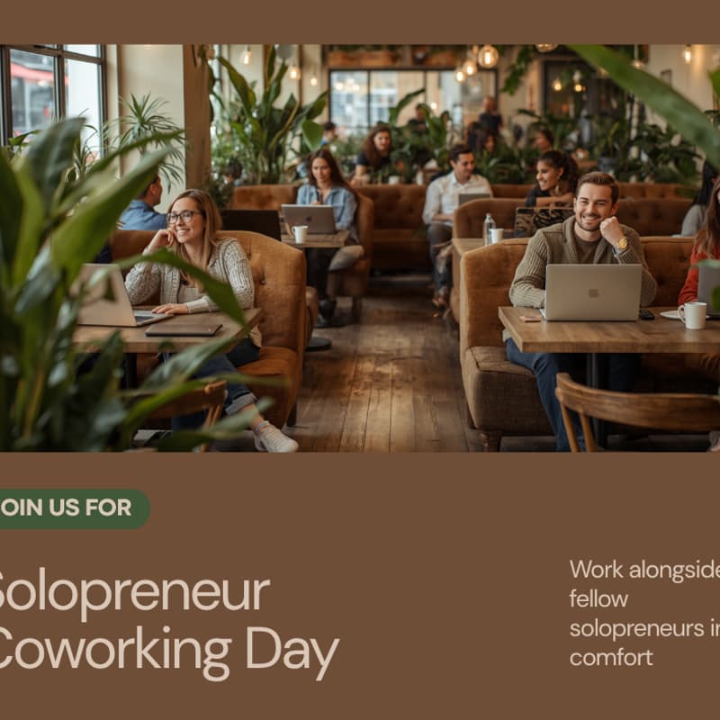 Cover Image for solopreneur coworking day