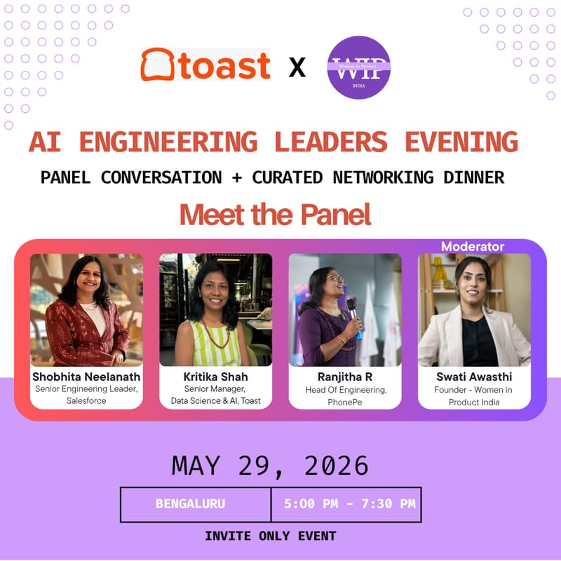 Cover Image for AI Engineering Leaders Evening by WIP India X Toast