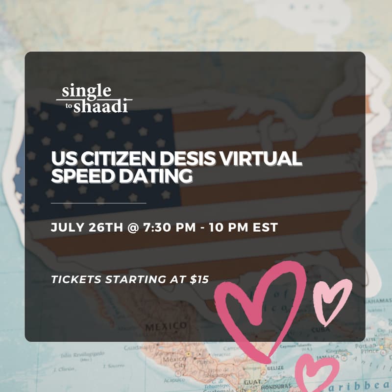 Cover Image for US Citizen Desis Virtual Speed Dating