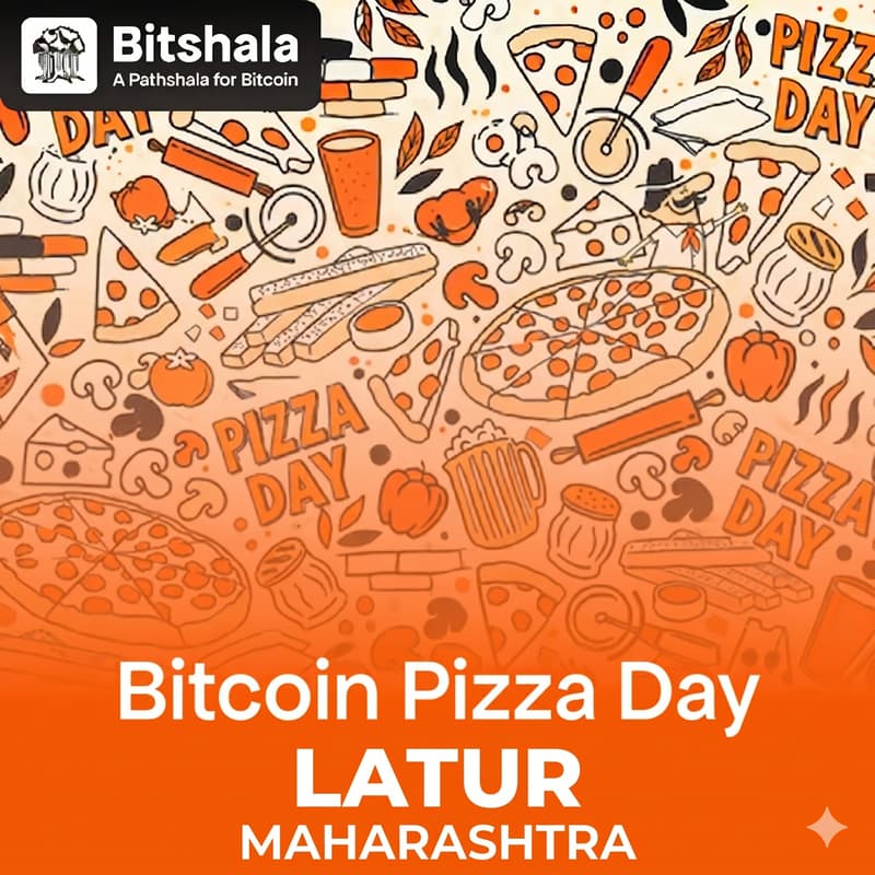 Cover Image for Bitcoin Pizza Day with Bitshala (Latur, Maharashtra)