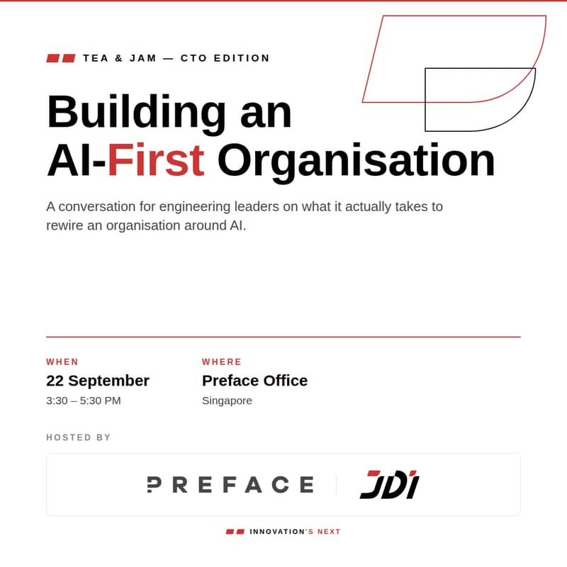 Cover Image for Tea & Jam: CTO Edition — Building an AI First Organisation