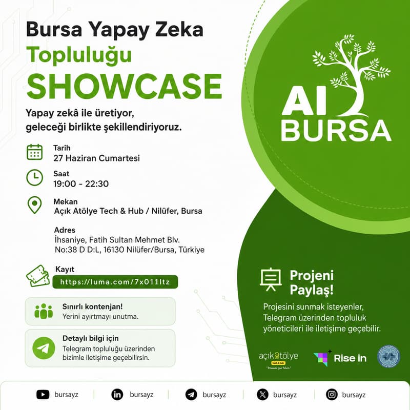Cover Image for Showcase #1 | Bursa Yapay Zeka Topluluğu