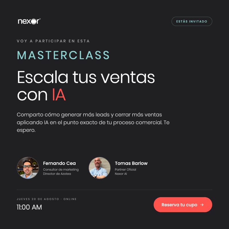 Cover Image for MASTERCLASS | ESCALA TUS VENTAS CON IA