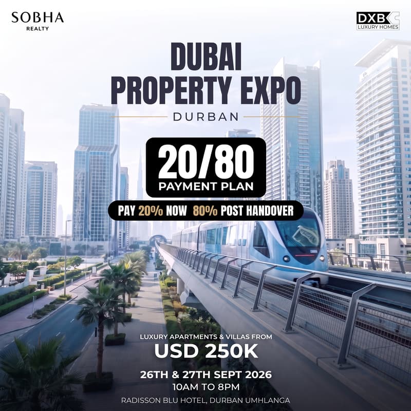 Cover Image for Dubai Property Expo in Durban | 26 - 27 September, 2026 | Sobha