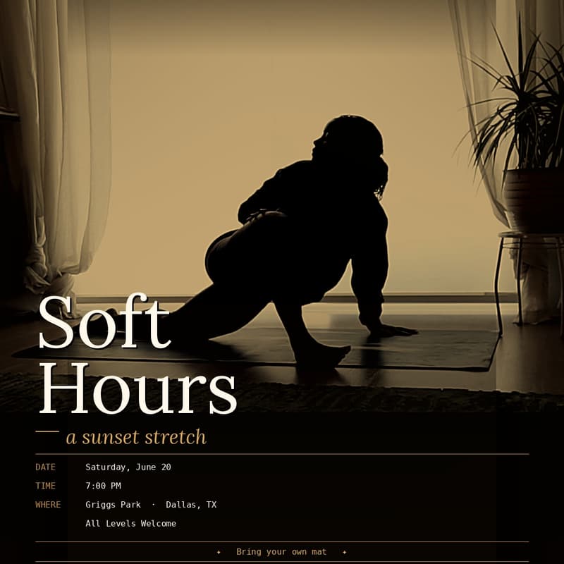 Cover Image for Soft Hours — A Sunset Stretch