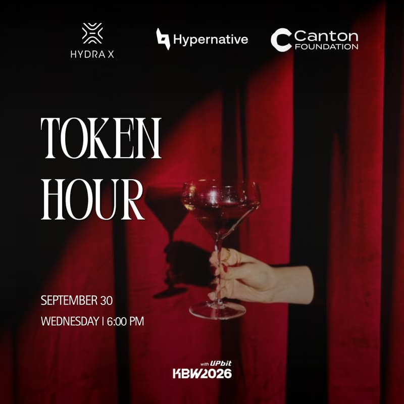 Cover Image for Token Hour at KBW, by Hydra X, Hypernative and Canton Foundation