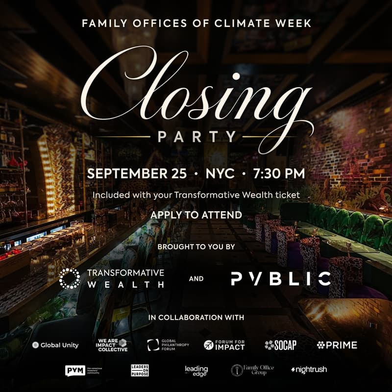 Cover Image for Family Offices of Climate Week Closing Party