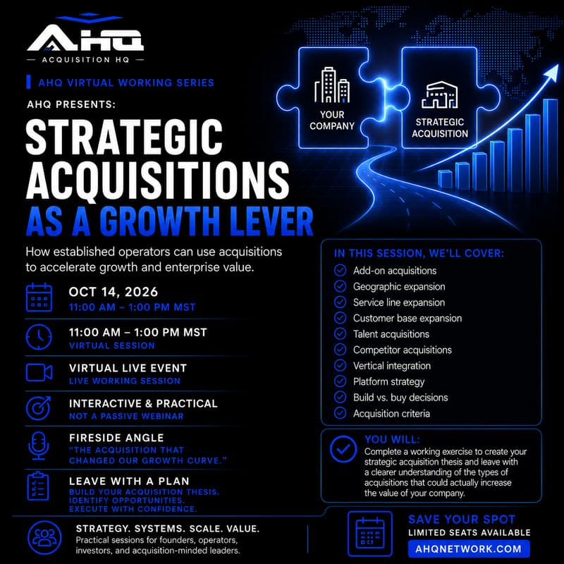 Cover Image for Strategic Acquisitions as a Growth Lever: How established operators can use acquisitions to accelerate growth and enterprise value