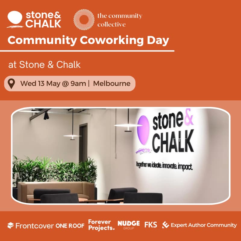 Cover Image for 🏵 Community Coworking Day @ Stone & Chalk Melbourne