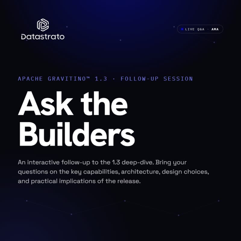 Cover Image for Ask the Builders: Apache Gravitino 1.3