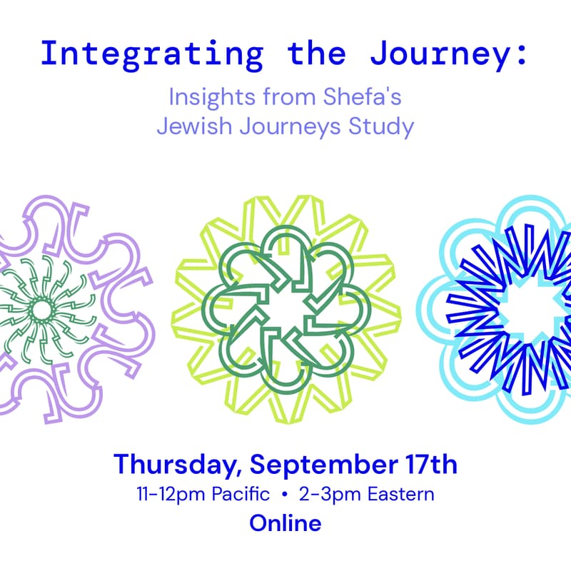 Cover Image for Integrating the Journey: Insights from Shefa's Jewish Journeys Study