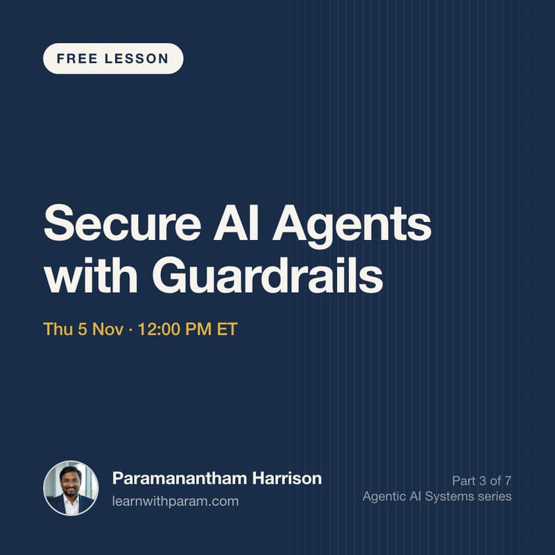 Cover Image for Secure AI Agents with Guardrails