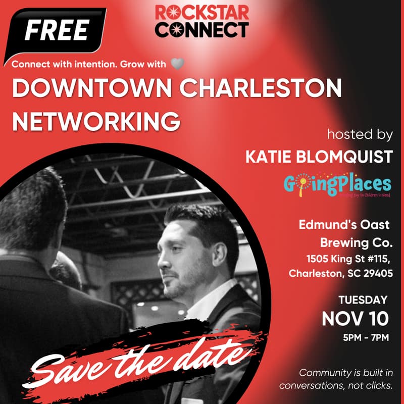 Cover Image for Free Downtown Charleston Rockstar Connect Networking Event (November)
