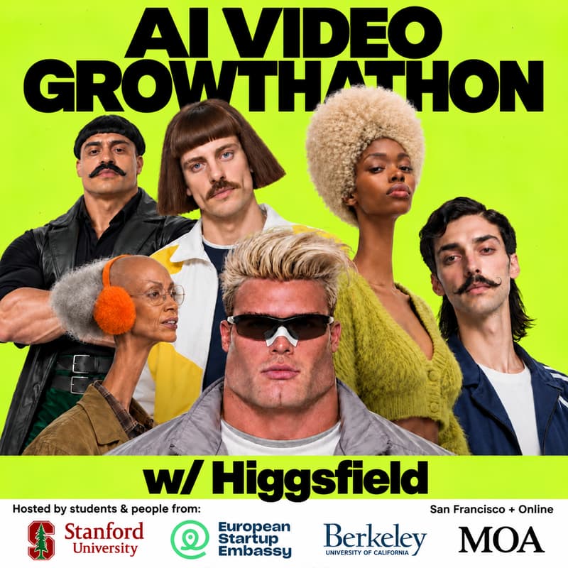 Cover Image for Creative AI Video Growthathon w/ Higgsfield. Win 8K$ (Offline and Online)