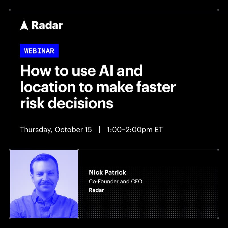 Cover Image for How to use AI and location to make faster risk decisions