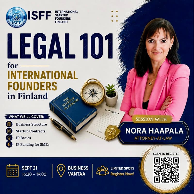 Cover Image for Legal 101 for International Founders in Finland