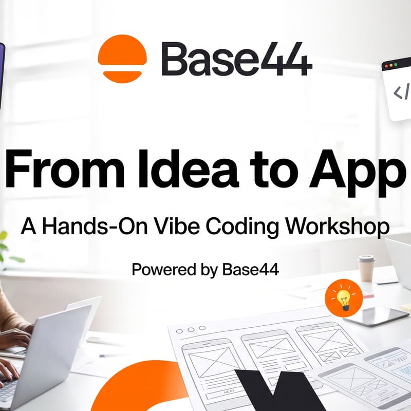 Cover Image for From Idea to App: A Hands-On Base44 Vibe Coding Workshop
