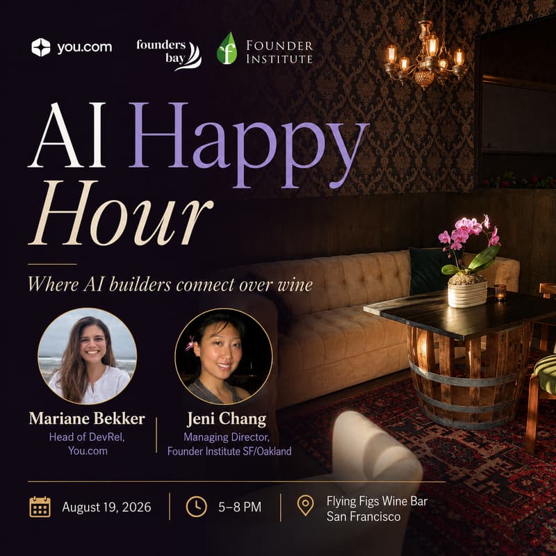 Cover Image for AI Happy Hour hosted by Founders Bay x Founder Institute
