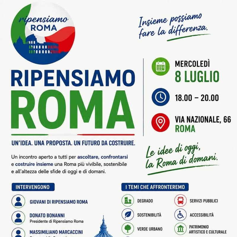 Cover Image for Ripensiamo Roma: Idee, Giovani, Territorio, Futuro