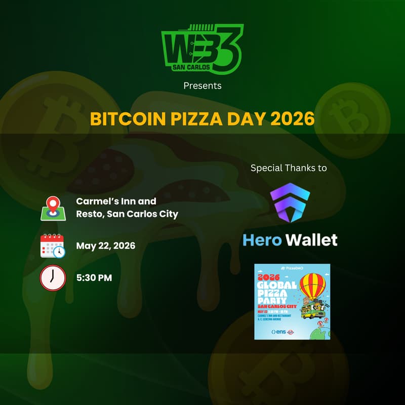 Cover Image for A Slice of History: Bitcoin Pizza Day with Web3 San Carlos