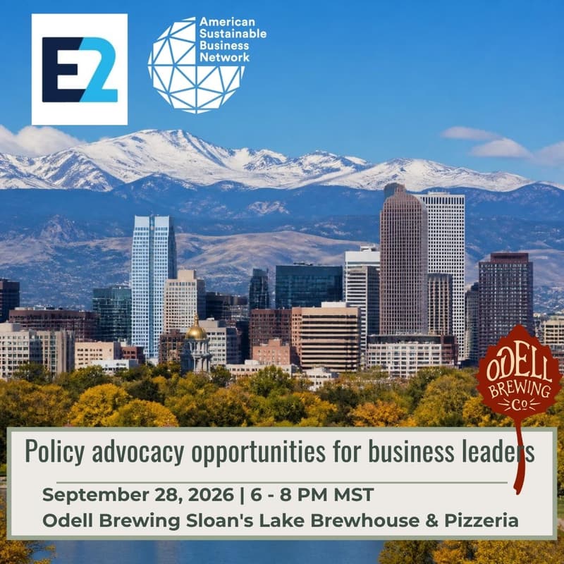 Cover Image for Denver Green Drinks: Policy Advocacy Opportunities for Business Leaders