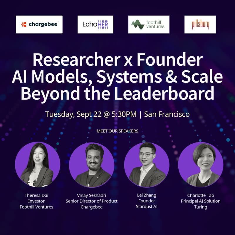 Cover Image for Researcher x Founder Private Salon: AI Models, Systems & Scale Beyond the Leaderboard