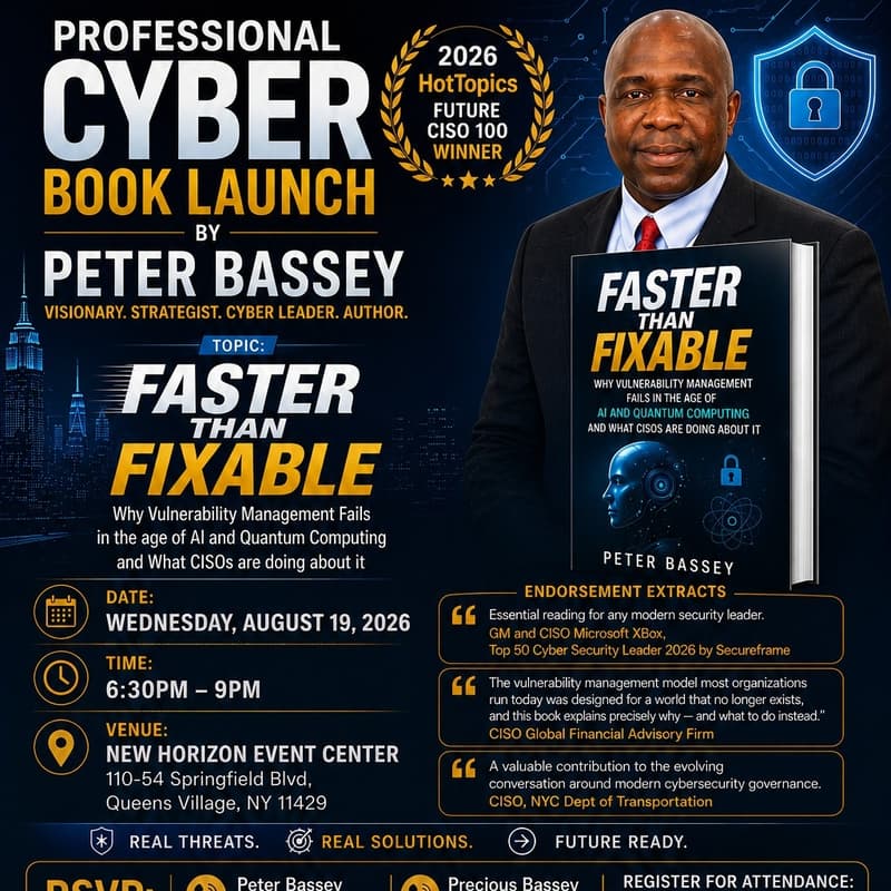 Cover Image for Cyber Book Launch - Faster than Fixable
