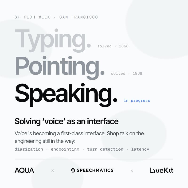 Cover Image for Solving 'voice' as an interface – SF Tech Week