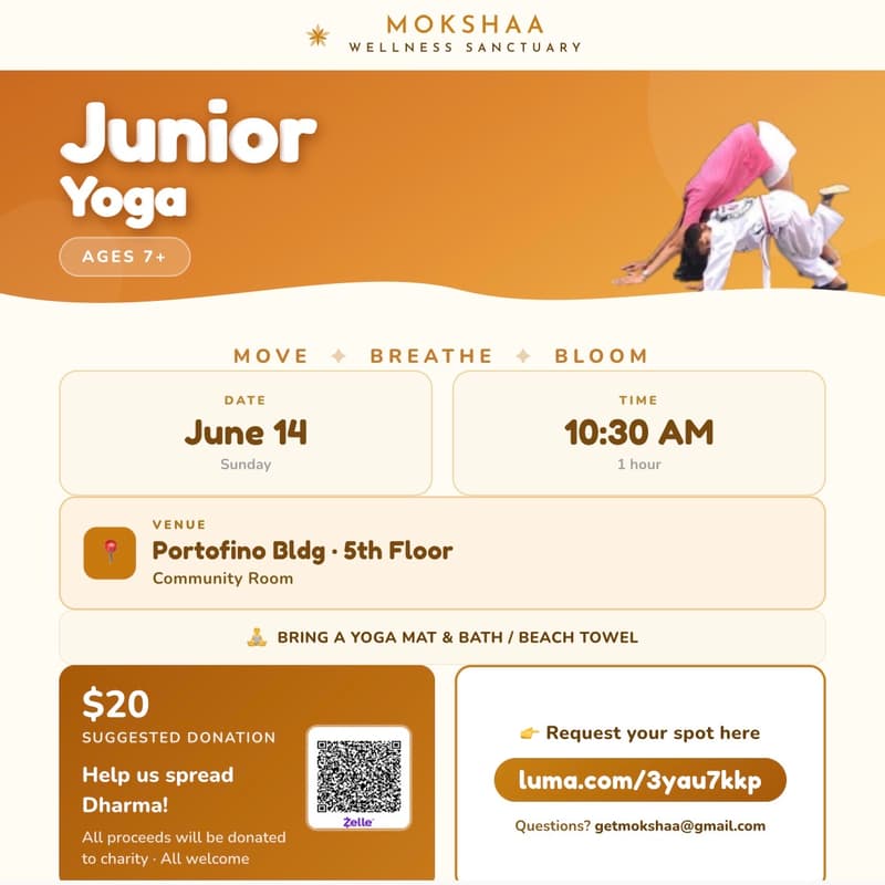 Cover Image for Mokshaa Junior Yoga (7+)