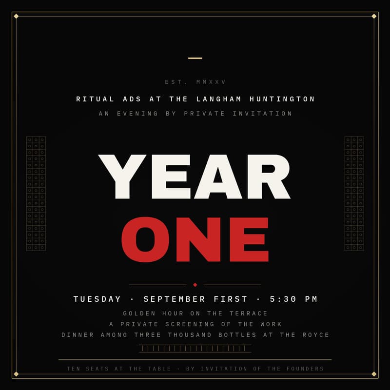 Cover Image for Year One: A Private Evening at The Langham Huntington