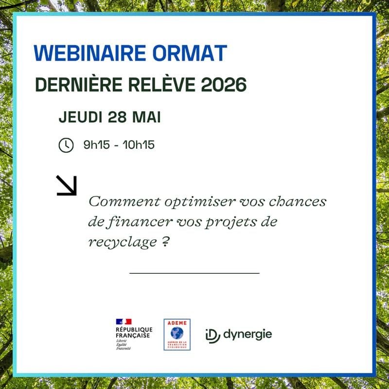 Cover Image for Webinaire ORMAT 2026 : et si les déchets devenaient opportunités ! ♻️