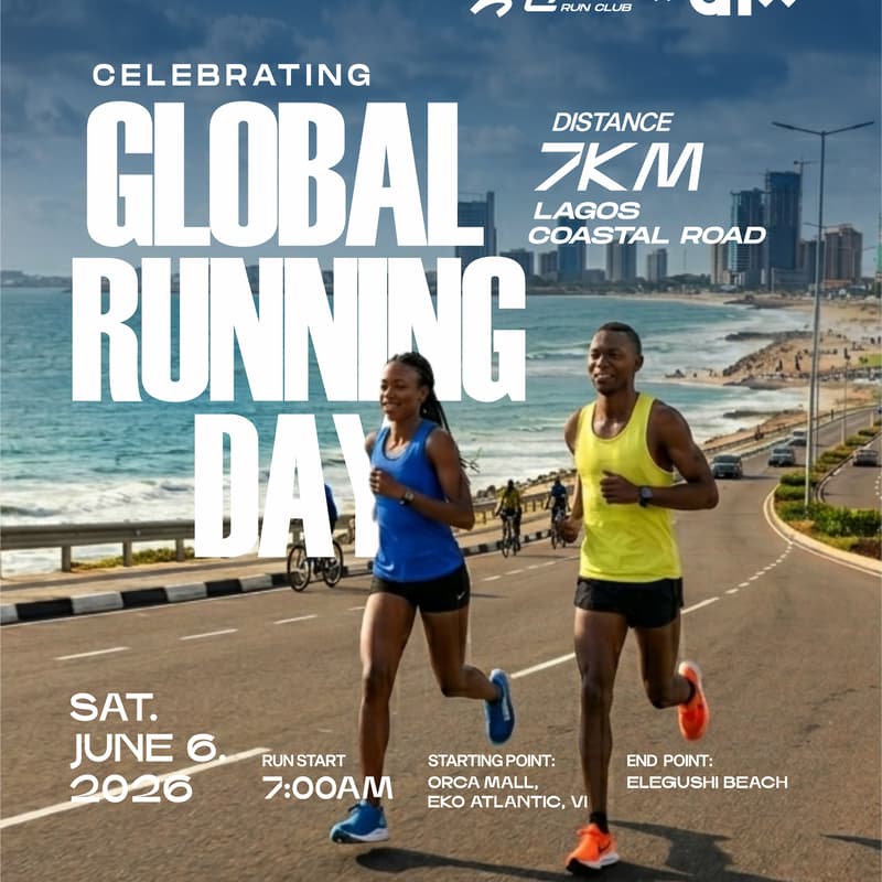 Cover Image for Global Running Day Community Run: Lagos (7KM)
