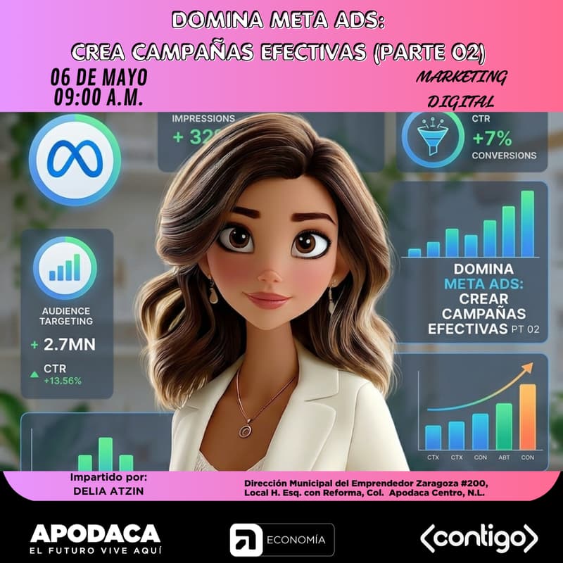 Cover Image for DOMINA META ADS: CREA CAMPAÑAS EFECTIVAS (PARTE 02) PRESENCIAL)