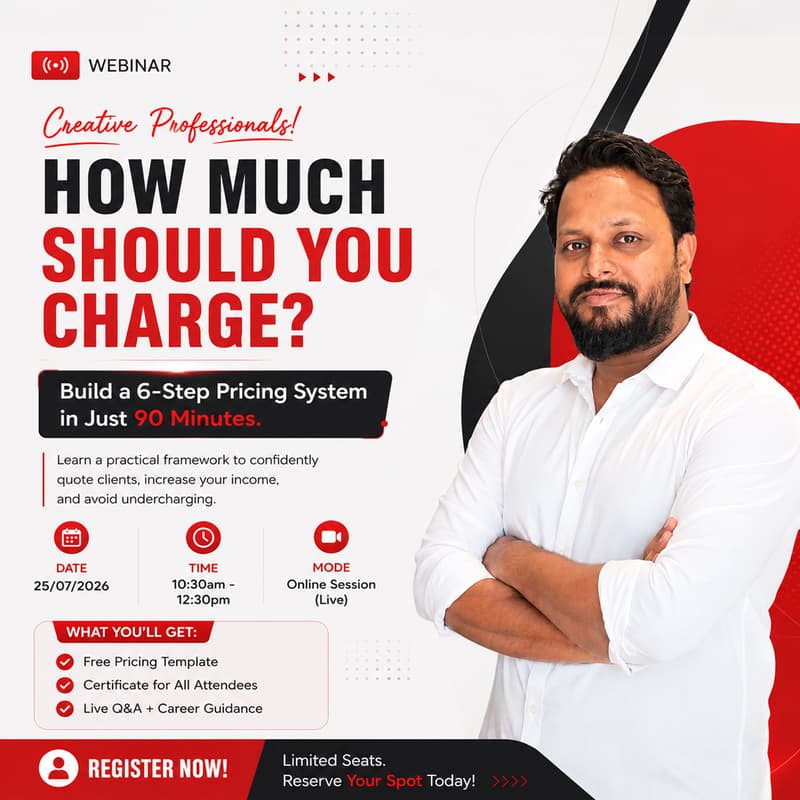 Cover Image for #Creative Professionals! How Much Should You Charge? Build a 6-Steps Pricing System in Just 90 Minutes