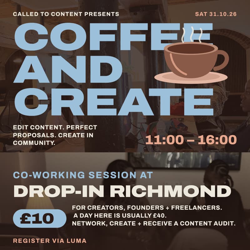 Cover Image for OCTOBER: COFFEE + CREATE ☕️🧑🏽💻