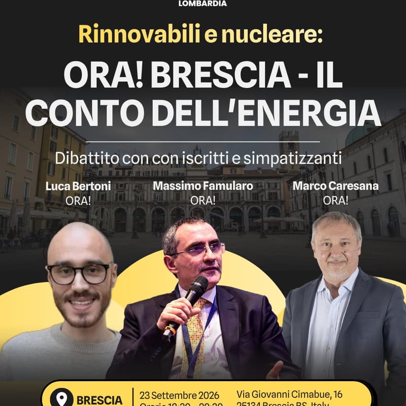 Cover Image for ORA! Brescia - Il Conto dell'Energia