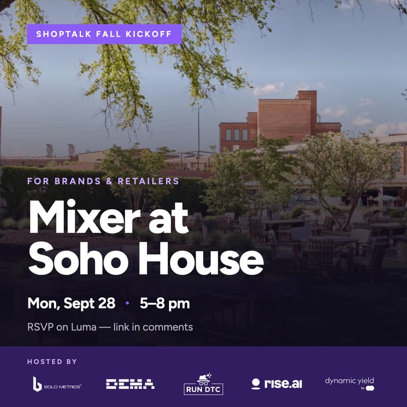 Cover Image for Shoptalk Fall Kickoff Mixer at Soho House