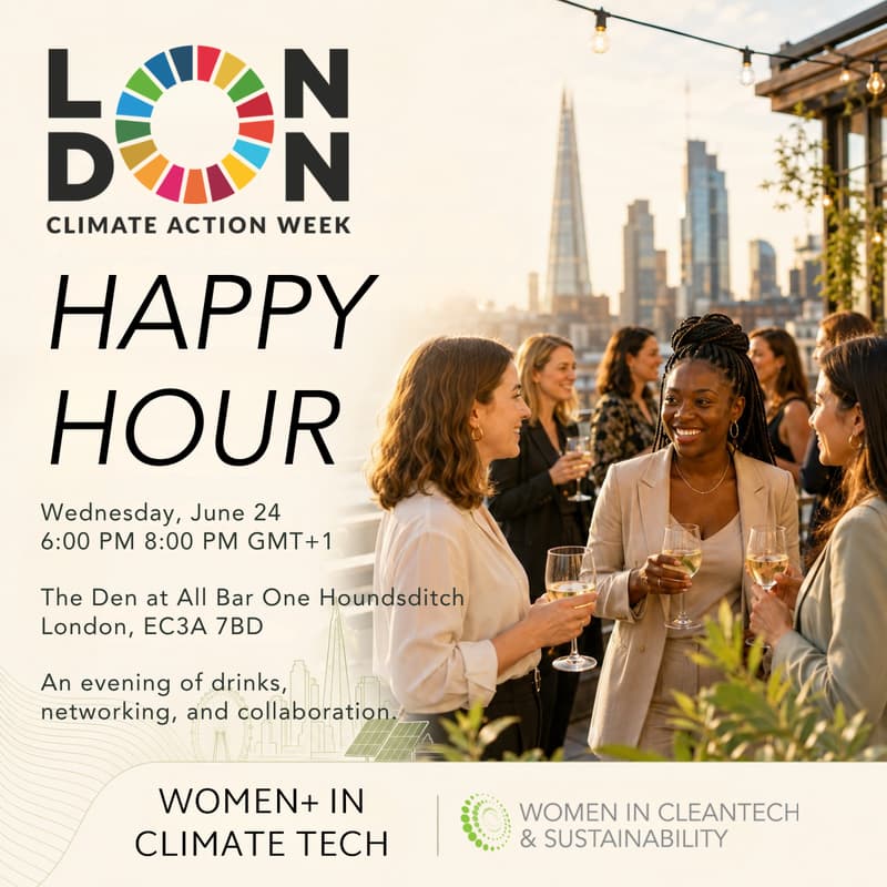 Cover Image for LCAW Drinks with Women+ in Climate tech, and Women in Cleantech + Sustainability