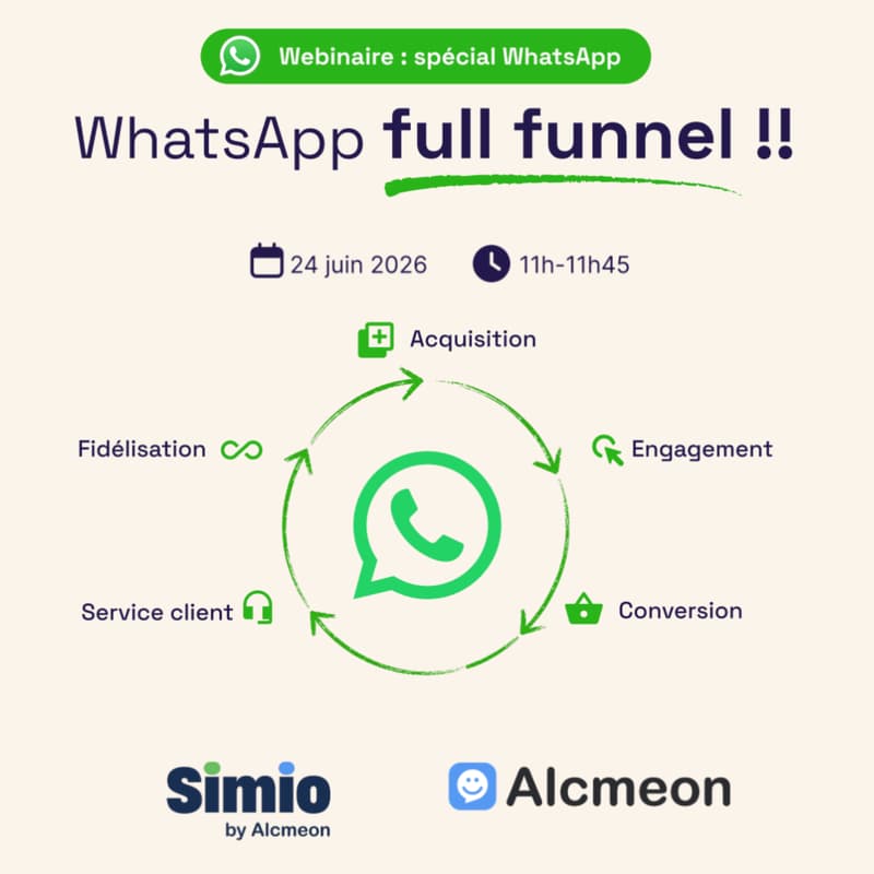 Cover Image for Webinar exclusif - WhatsApp 2026 : un seul canal pour acquérir, assister et fidéliser !