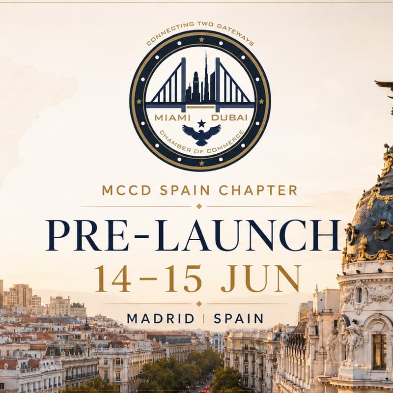 Cover Image for 15th June - Miami Chamber Dubai, Spain Chapter: Official Pre-Launch Cocktail.