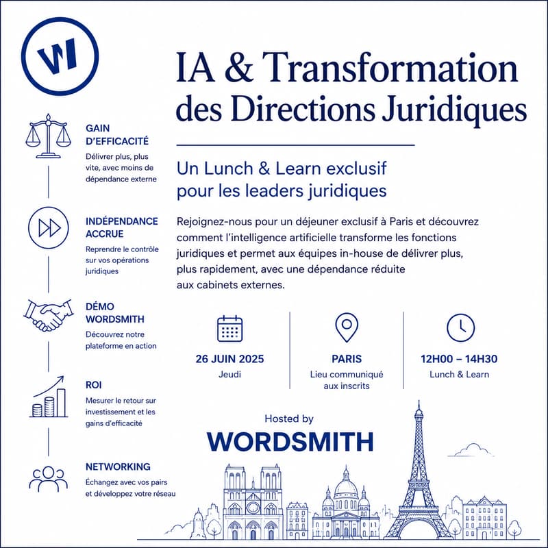 Cover Image for Lunch & Learn — IA & Transformation des Directions Juridiques