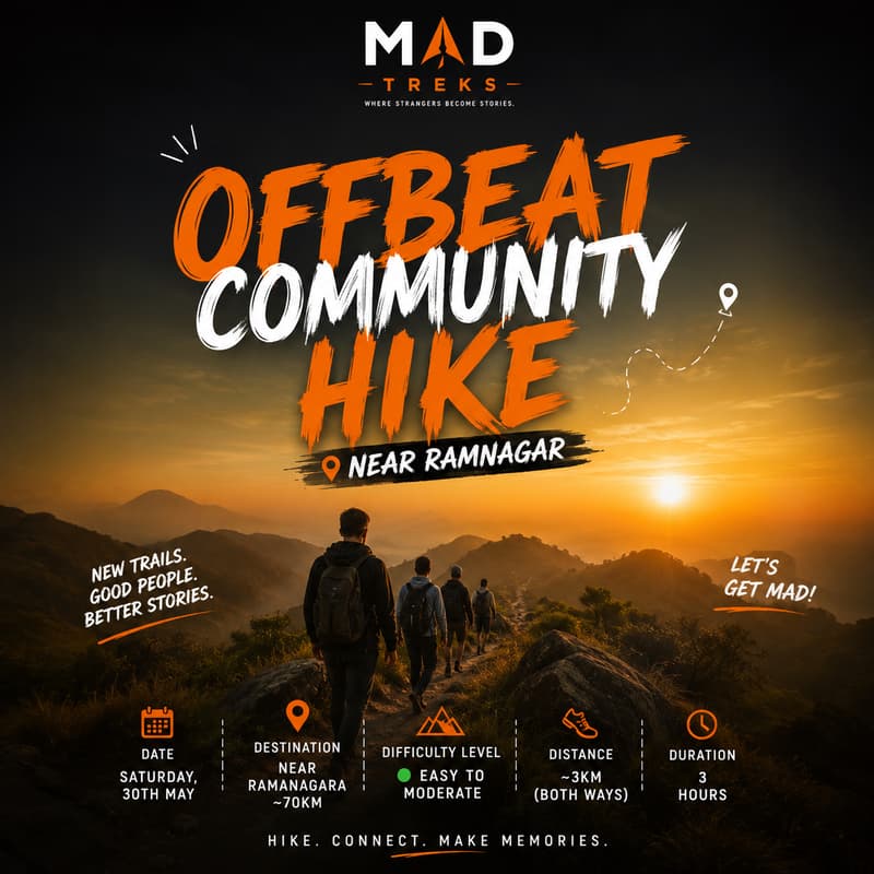 Cover Image for Offbeat Hike Sat 30th May🏔️