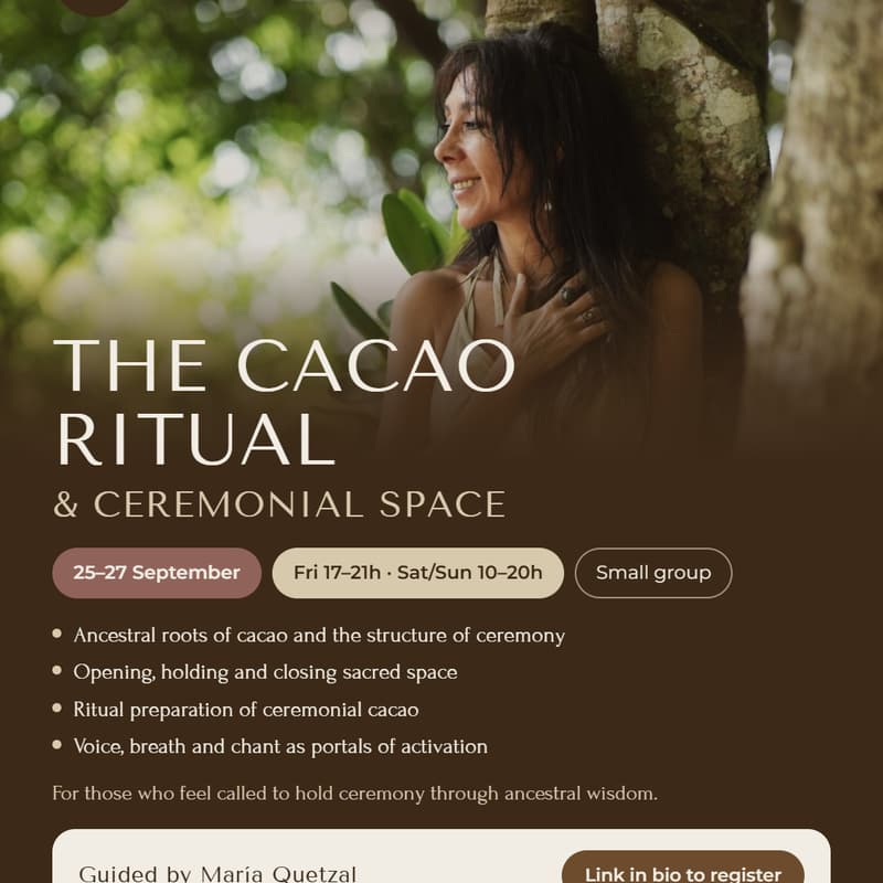 Cover Image for The Cacao Ritual & Ceremonial Space - 1 day training: Saturday 17 October